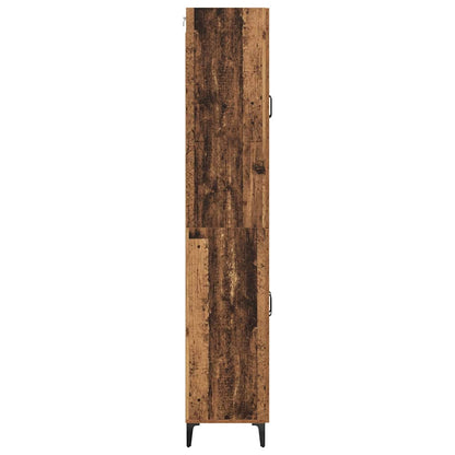 Highboard Wandmontiert Altholz 69,5 x 34 x 180 cm Holzwerkstoff