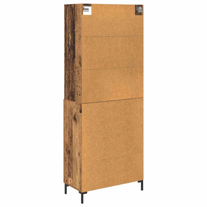 Highboard Altholz 69,5 x 34 x 180 cm Holzwerkstoff