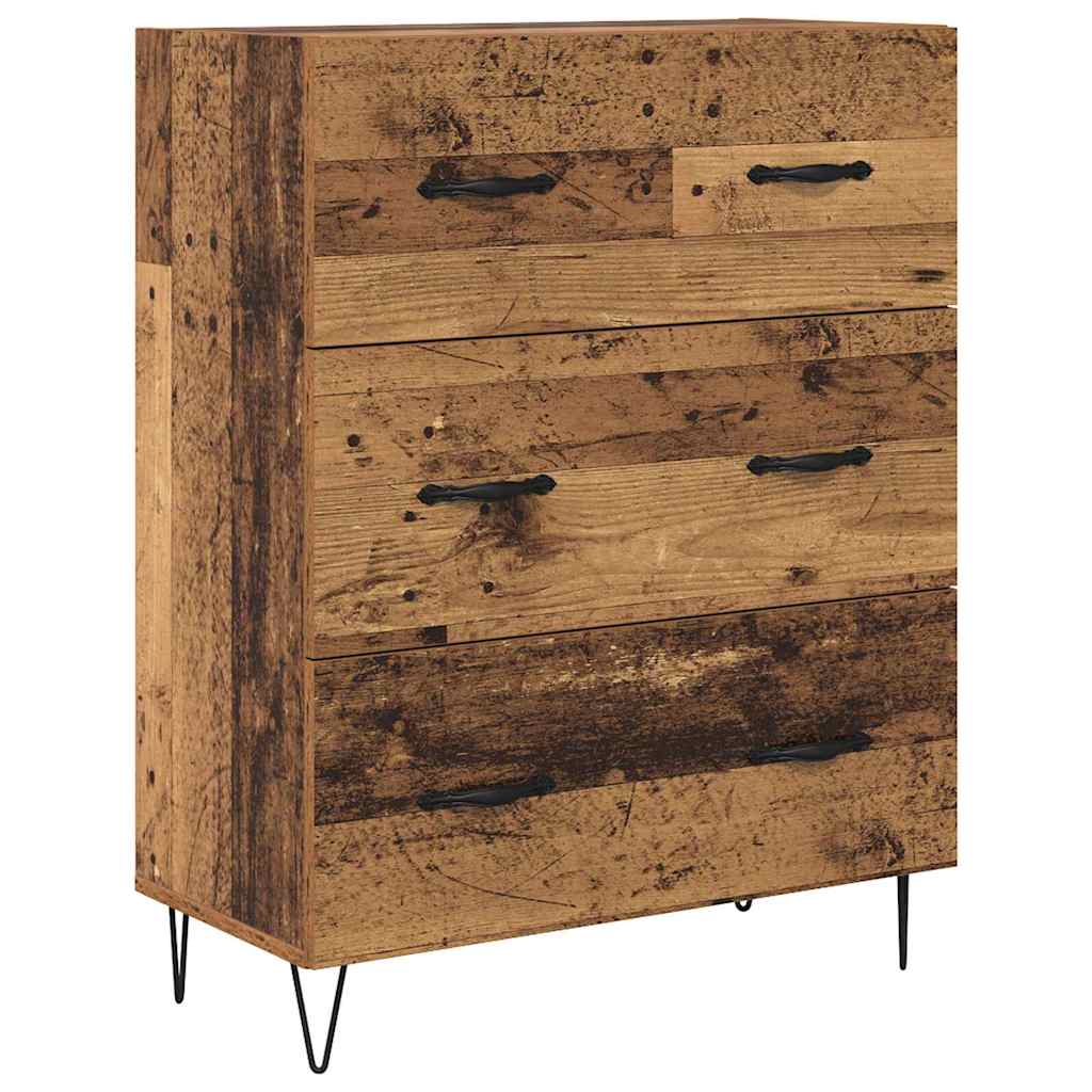 Highboard Altholz 69,5 x 34 x 180 cm Holzwerkstoff