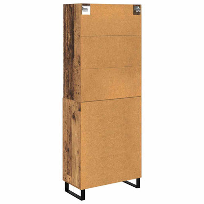 Highboard Altholz 69,5 x 34 x 180 cm Holzwerkstoff