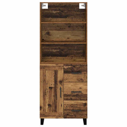 Highboard Altholz 69,5 x 34 x 180 cm Holzwerkstoff