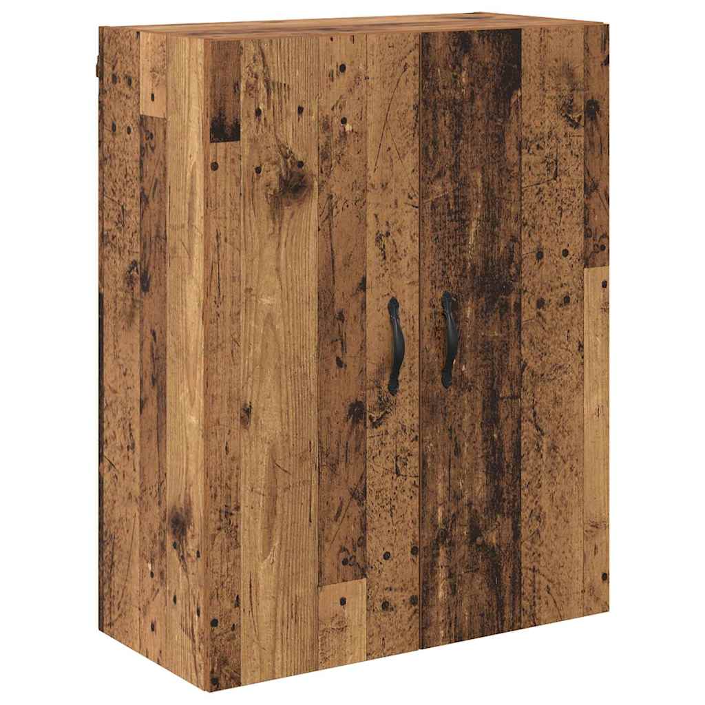 Highboard mit Schubladen 2 pcs Altholz Ingenieurholz und Glas