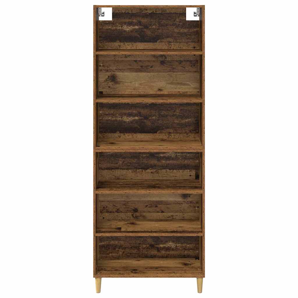 Highboard Altholz 69,5 x 32,5 x 180 cm Holzwerkstoff