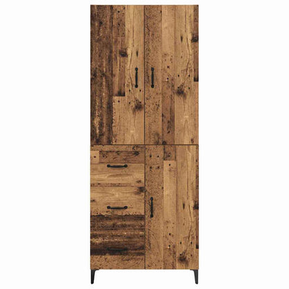 Highboard Wandmontiert Altholz 69,5 x 34 x 180 cm Holzwerkstoff