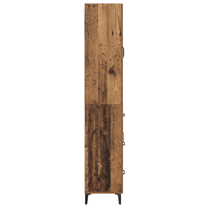 Highboard Wandmontiert Altholz 69,5 x 34 x 180 cm Holzwerkstoff