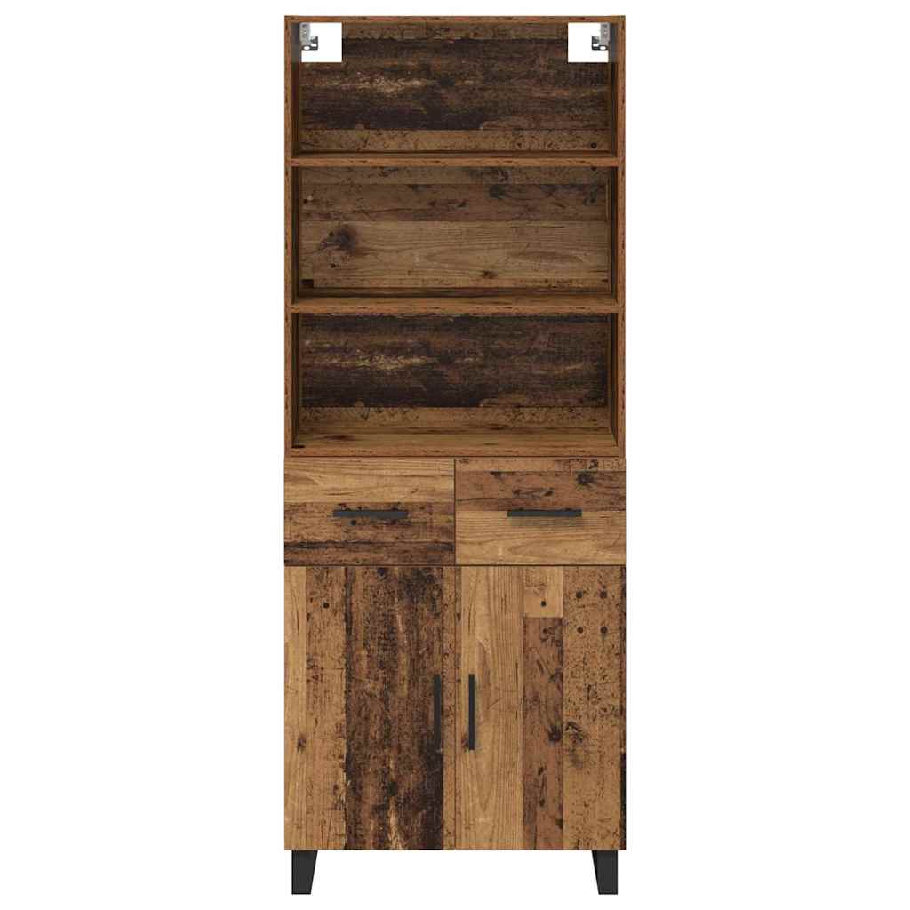 Highboard Altholz 69,5 x 34 x 180 cm Holzwerkstoff