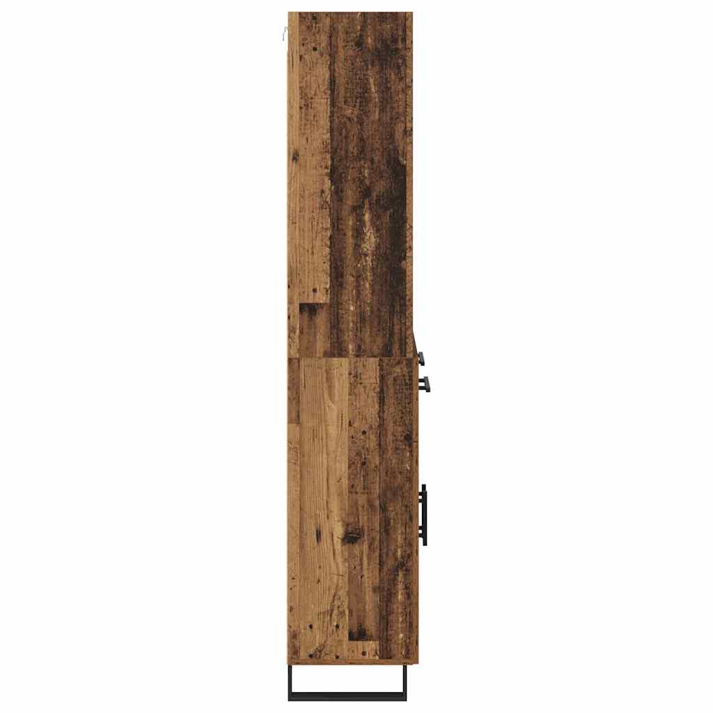Highboard Altholz 69,5 x 34 x 180 cm Holzwerkstoff
