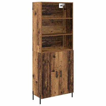 Highboard Altholz 69,5 x 32,5 x 180 cm Holzwerkstoff