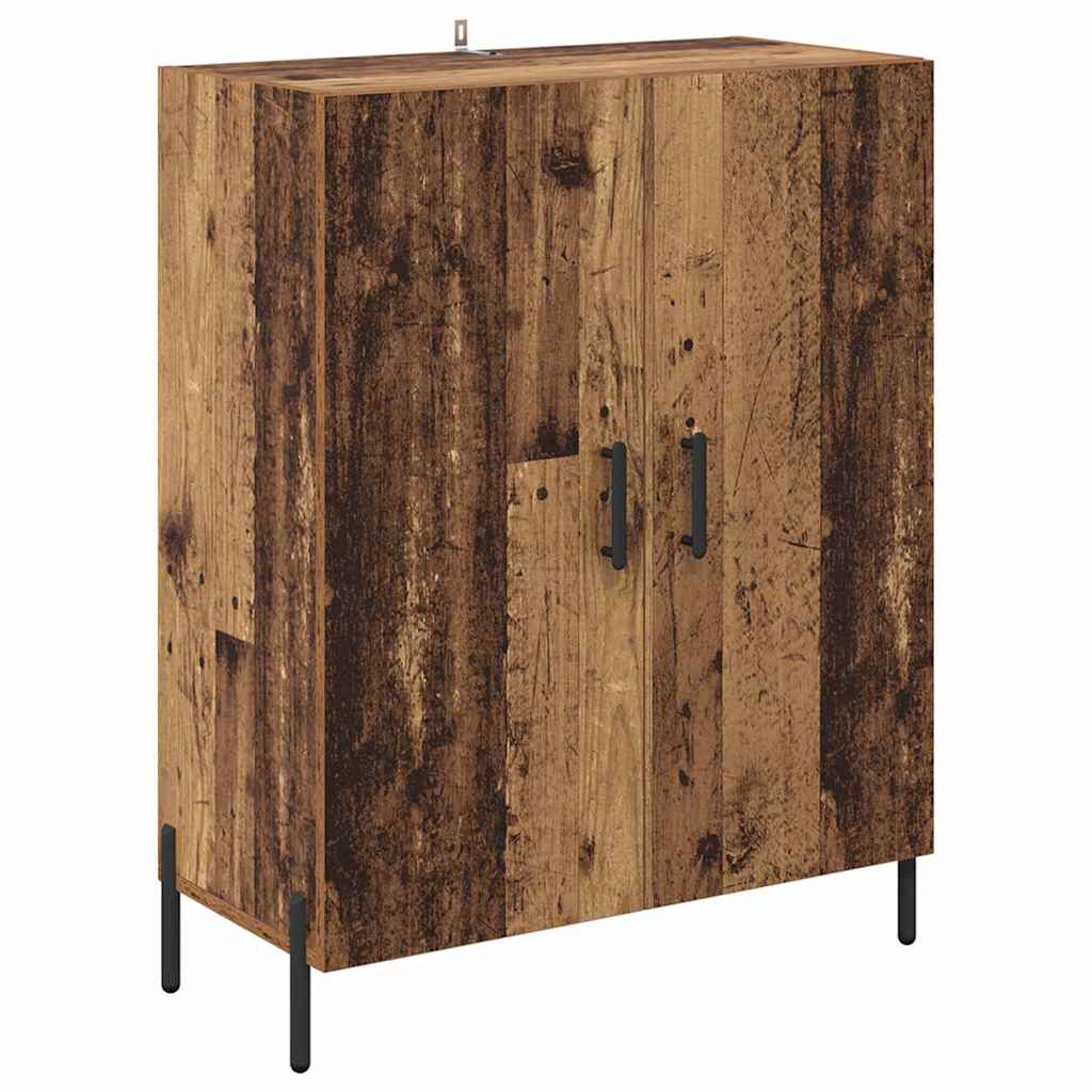 Highboard Altholz 69,5 x 32,5 x 180 cm Holzwerkstoff