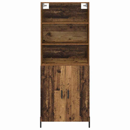 Highboard Altholz 69,5 x 32,5 x 180 cm Holzwerkstoff