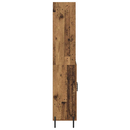 Highboard Altholz 69,5 x 32,5 x 180 cm Holzwerkstoff