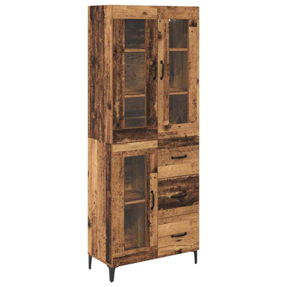 Highboard Wandmontiert Altholz 69,5 x 34 x 180 cm Holzwerkstoff