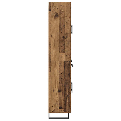 Highboard mit Schubladen 2 pcs Altholz Engineered Wood und Glas