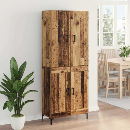 Highboard Wandmontiert Altholz 69,5 x 34 x 180 cm Holzwerkstoff