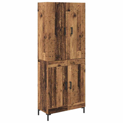 Highboard Wandmontiert Altholz 69,5 x 34 x 180 cm Holzwerkstoff