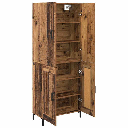 Highboard Wandmontiert Altholz 69,5 x 34 x 180 cm Holzwerkstoff