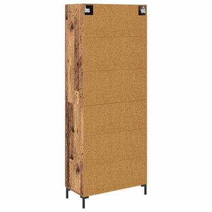 Highboard Wandmontiert Altholz 69,5 x 34 x 180 cm Holzwerkstoff