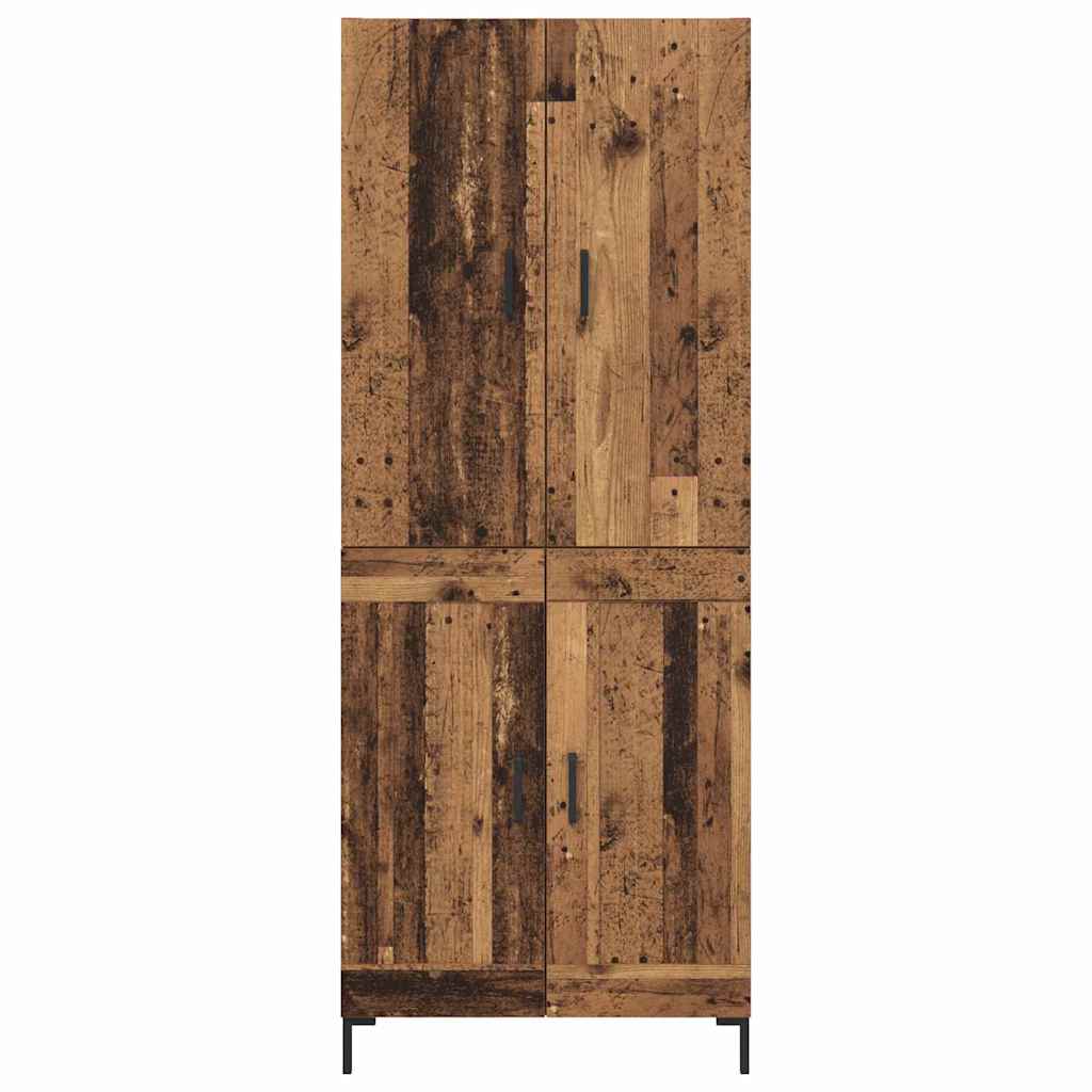 Highboard Wandmontiert Altholz 69,5 x 34 x 180 cm Holzwerkstoff