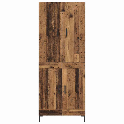 Highboard Wandmontiert Altholz 69,5 x 34 x 180 cm Holzwerkstoff