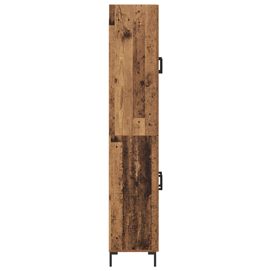 Highboard Wandmontiert Altholz 69,5 x 34 x 180 cm Holzwerkstoff