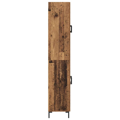 Highboard Wandmontiert Altholz 69,5 x 34 x 180 cm Holzwerkstoff