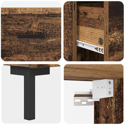 Highboard Altholz 69,5 x 34 x 180 cm Holzwerkstoff