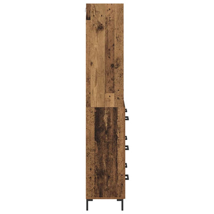 Highboard Altholz 69,5 x 34 x 180 cm Holzwerkstoff
