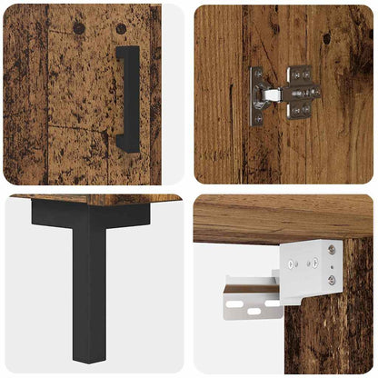 Highboard Altholz 69,5 x 34 x 180 cm Holzwerkstoff