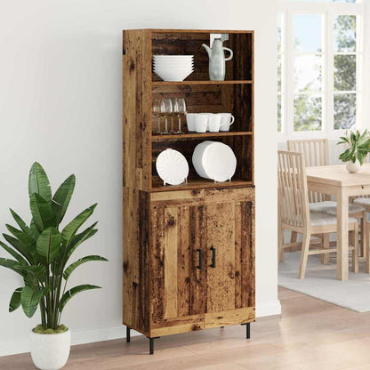 Highboard Altholz 69,5 x 34 x 180 cm Holzwerkstoff