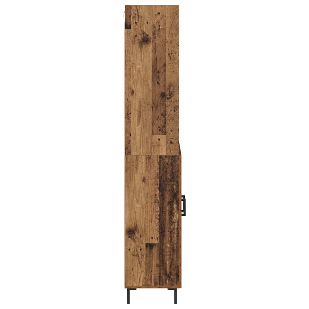 Highboard Altholz 69,5 x 34 x 180 cm Holzwerkstoff