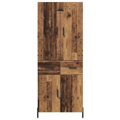 Highboard Wandmontiert Altholz 69,5 x 34 x 180 cm Holzwerkstoff