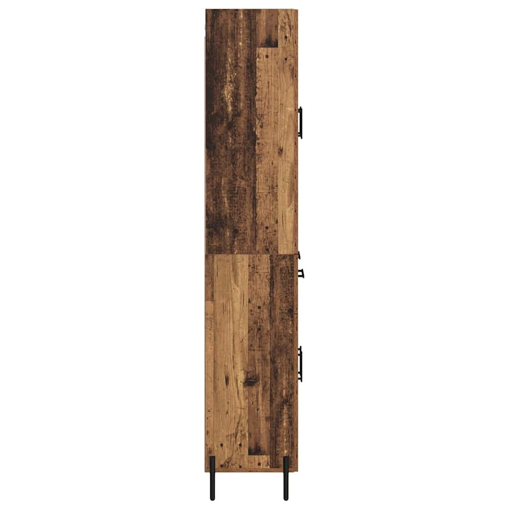 Highboard Wandmontiert Altholz 69,5 x 34 x 180 cm Holzwerkstoff