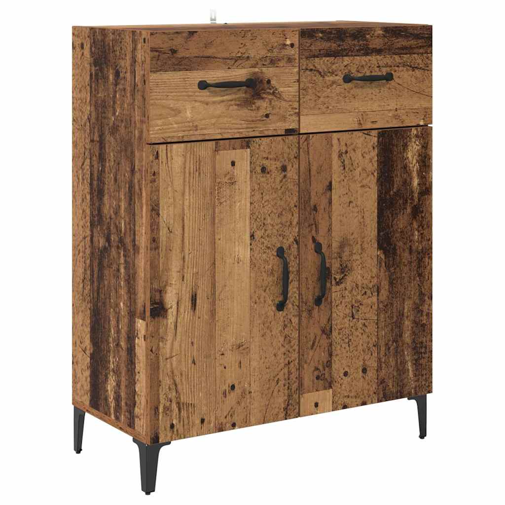 Highboard Altholz 69,5 x 34 x 180 cm Holzwerkstoff