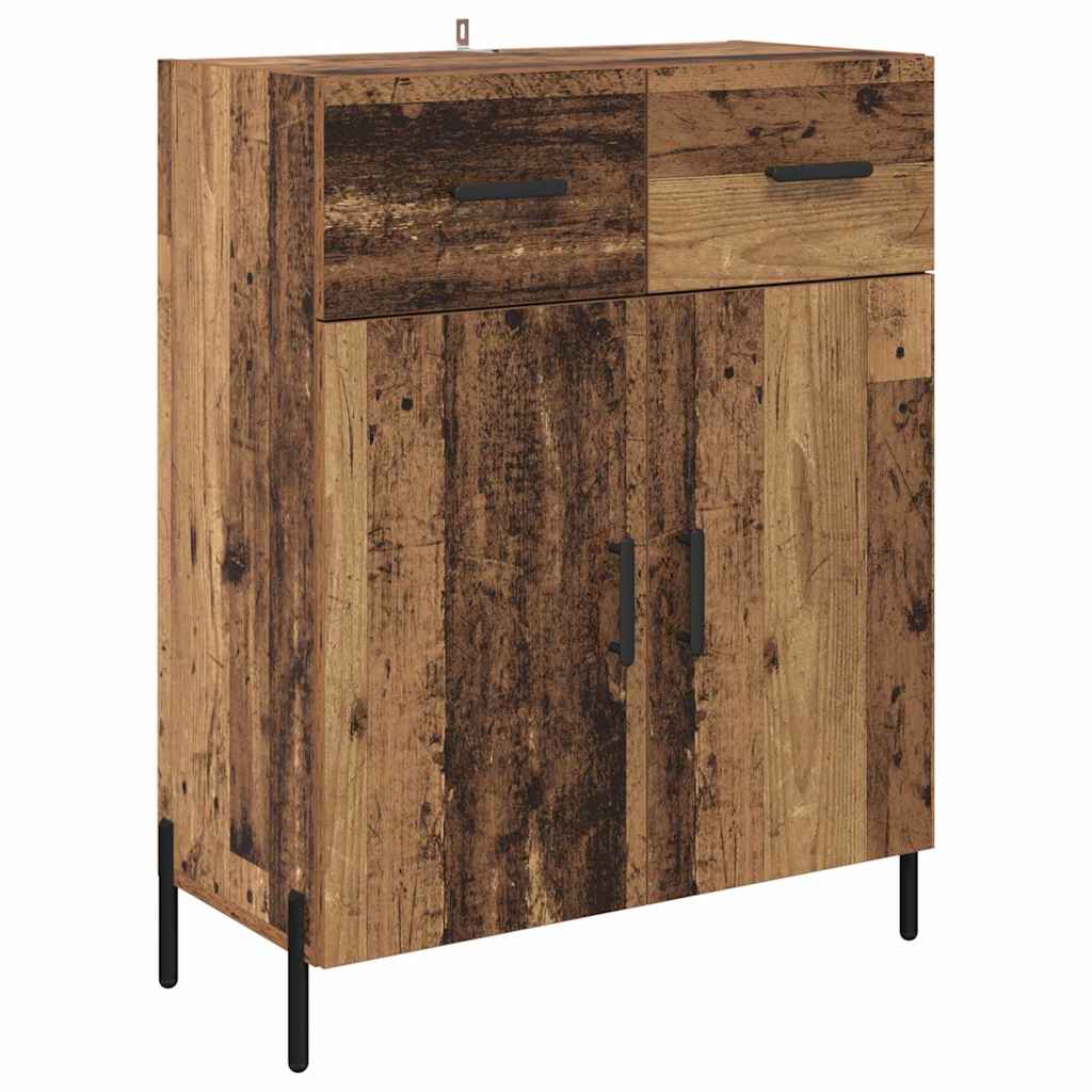 Highboard Altholz 69,5 x 32,5 x 180 cm Holzwerkstoff