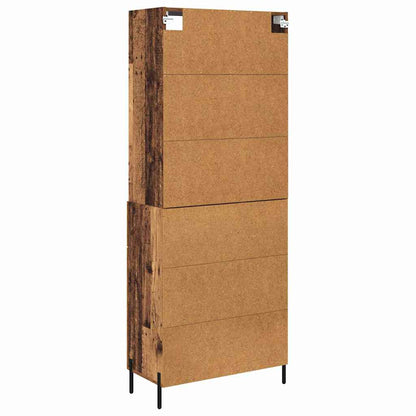 Highboard Altholz 69,5 x 32,5 x 180 cm Holzwerkstoff
