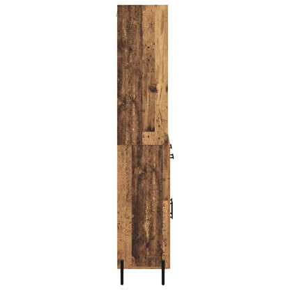 Highboard Altholz 69,5 x 32,5 x 180 cm Holzwerkstoff