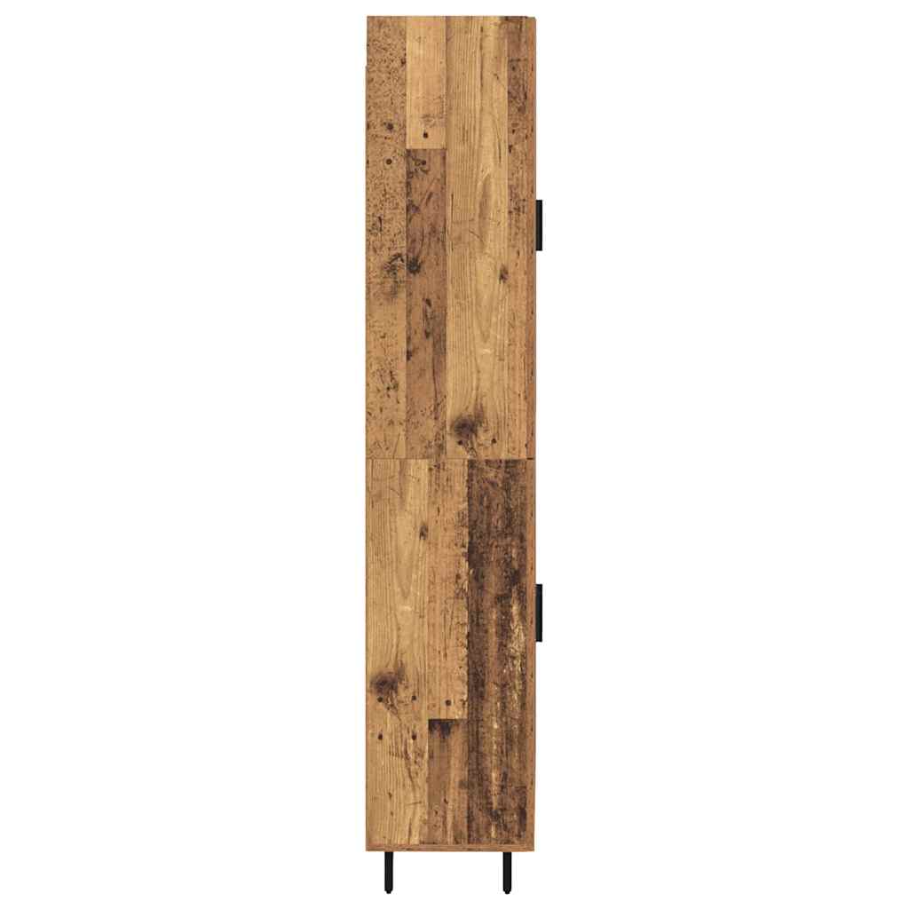 Highboard Altholz 69,5 x 34 x 180 cm Engineered Wood und Glas