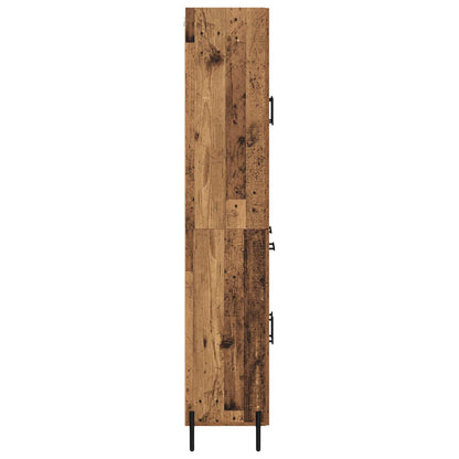 Highboard Wandmontiert Altholz 69,5 x 34 x 180 cm Holzwerkstoff