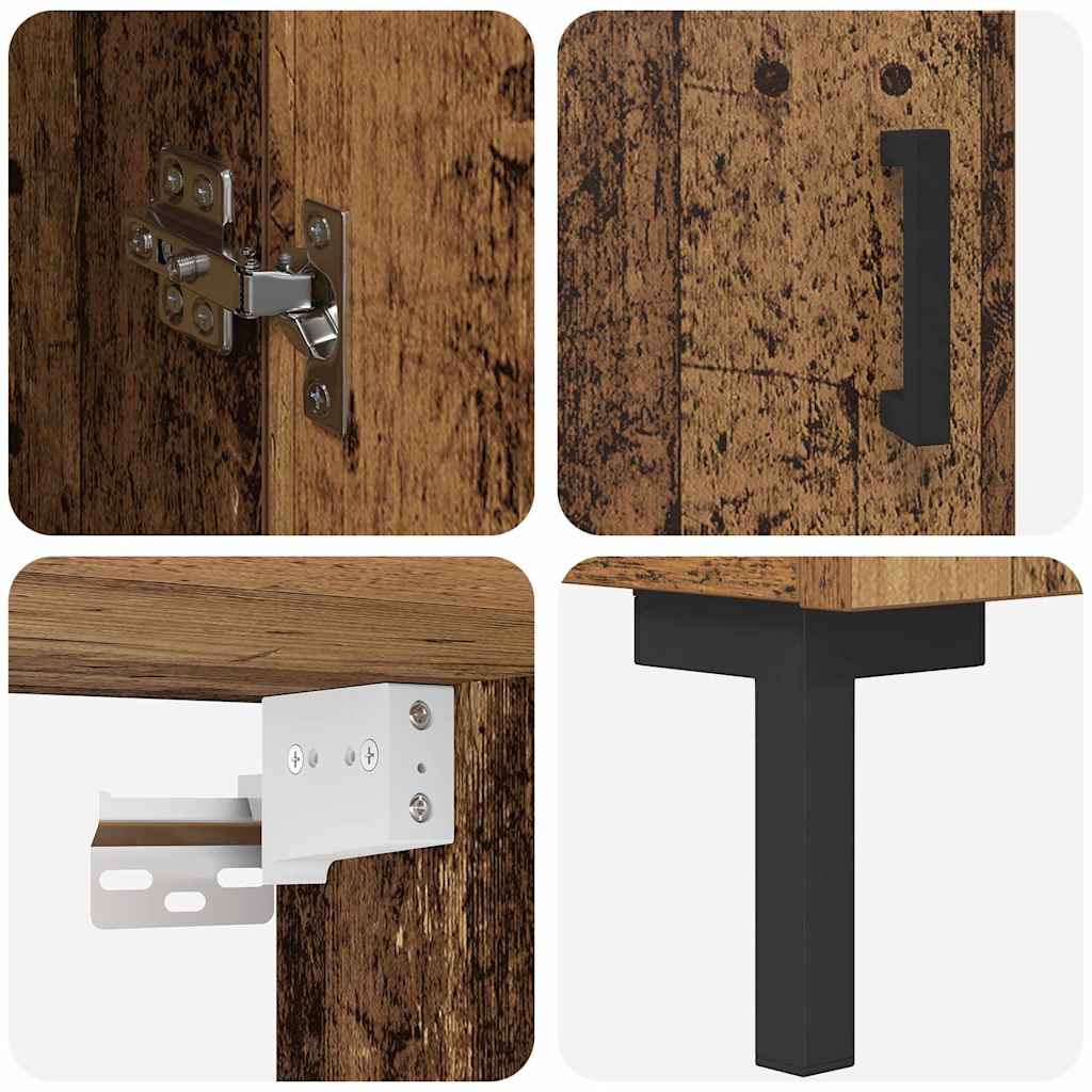 Highboard 2 pcs Altholz Holzwerkstoff