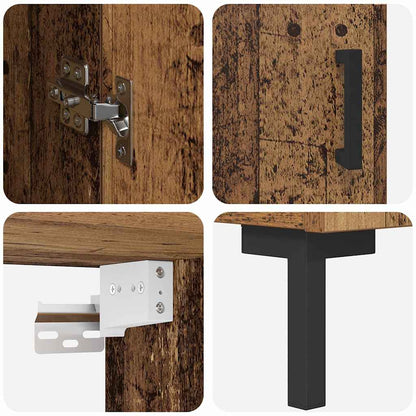 Highboard 2 pcs Altholz Holzwerkstoff