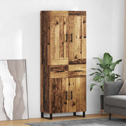 Highboard Altholz 69,5 x 34 x 180 cm Holzwerkstoff