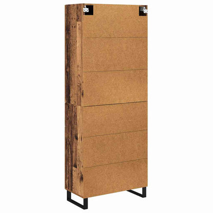 Highboard Altholz 69,5 x 34 x 180 cm Holzwerkstoff