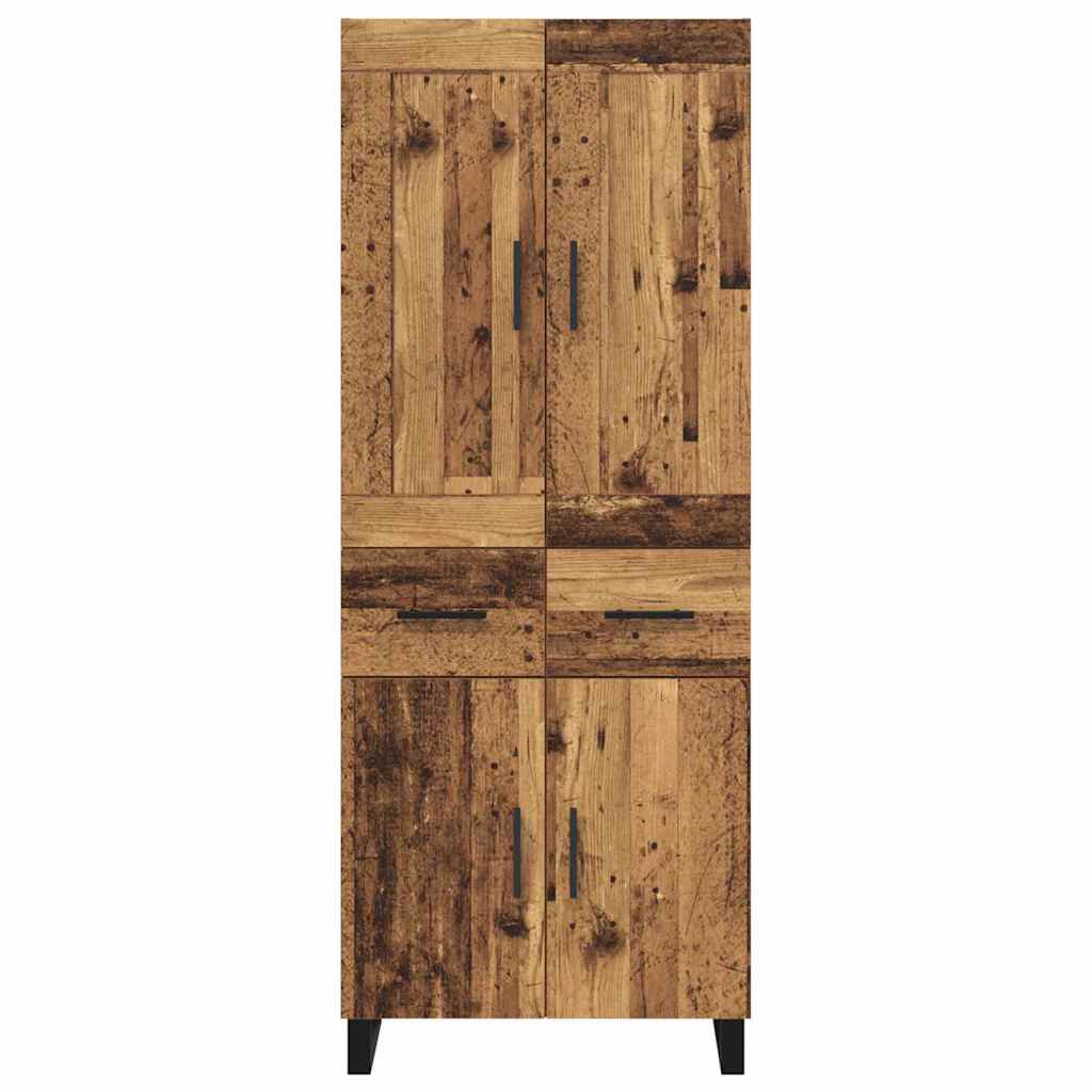 Highboard Altholz 69,5 x 34 x 180 cm Holzwerkstoff