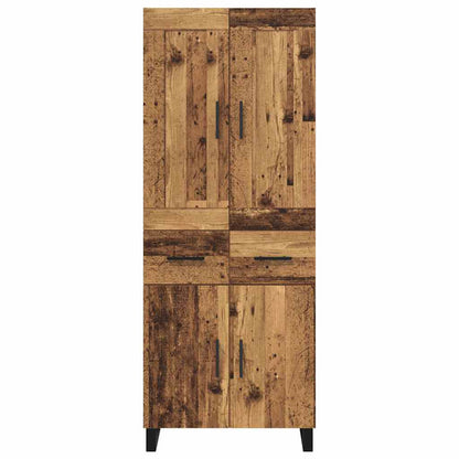 Highboard Altholz 69,5 x 34 x 180 cm Holzwerkstoff