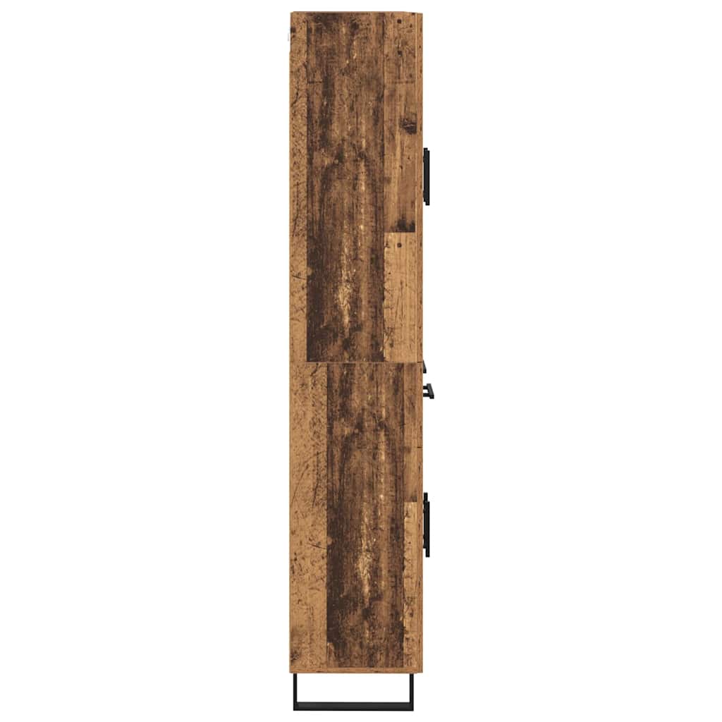 Highboard Altholz 69,5 x 34 x 180 cm Holzwerkstoff