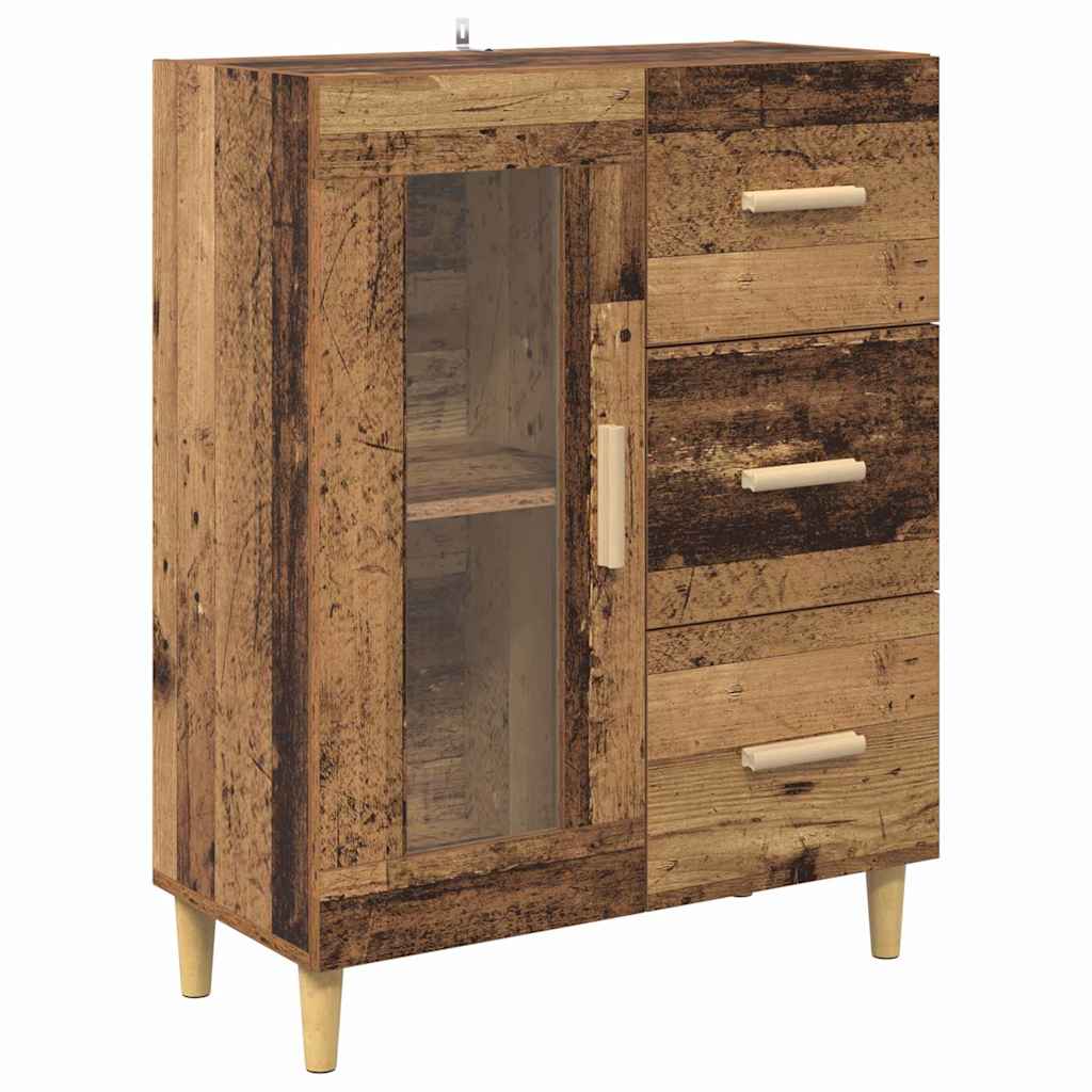 Highboard Altholz 69,5 x 34 x 180 cm Holzwerkstoff