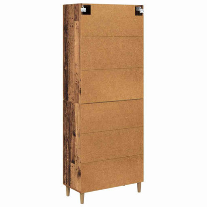 Highboard Altholz 69,5 x 34 x 180 cm Holzwerkstoff