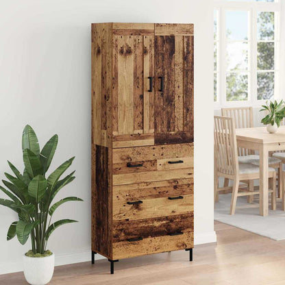Highboard mit Schubladen 2 pcs Altholz Holzwerkstoff