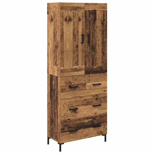 Highboard mit Schubladen 2 pcs Altholz Holzwerkstoff