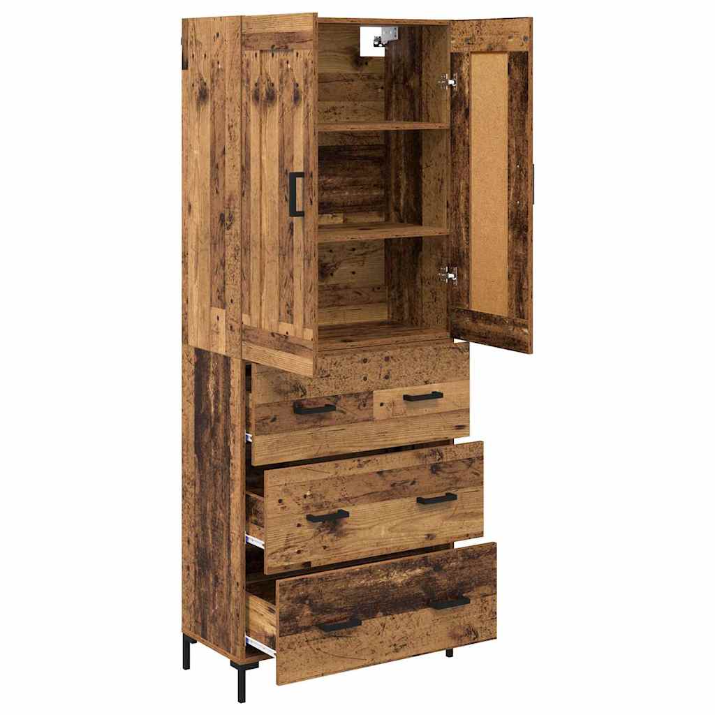 Highboard mit Schubladen 2 pcs Altholz Holzwerkstoff